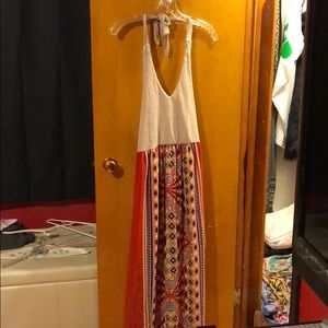 Tribal print maxi dress
